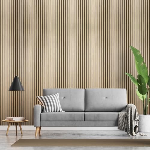 Fuse Acoustic Wooden Wall Panel in Natural Oak, 240cm x 60cm (3 Pack)