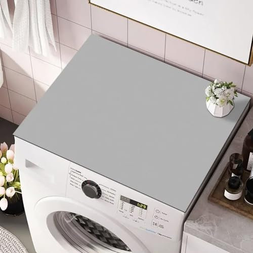 BALAMLB Housse Machine à Laver Top, AntidéRapant Housse De RéFrigéRateur,Couvercle de sèche-Linge, AntipoussièRe, SèChe Rapide,Facile Nettoyer, pour Dessus Laveuse SéCheuse C,50x50cm