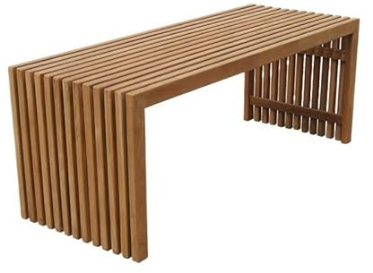 MANAFEEL Bancos de Parque Banco De Exterior De Madera Maciza, Silla De Parque, Patio, Balcón, Banco De Teca, Baño, Sauna, Banco For Cambiar Zapatos(A 180CM)