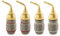 Nakamichi FanLock Excel Series 24k Gold Plated 2mm Pin Plug Banana 10 AWG - 18 AWG Gauge Size 4mm for Spring Clip Speakers Amplifier Hi-Fi Home Theatre Wire Cable Quick Connector, 4 Pcs (2-Pairs)