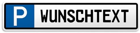 PhotoFancy® Parkplatzschild Privatparkplatz - Schild aus 5 mm PVC Kunststoff - Größe 30 cm x 7,5 cm