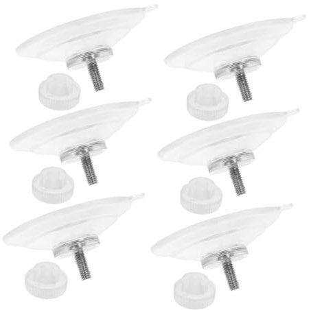 OSALADI Ganchos para Tazas Reutilizables Tornillos Y Tuercas de 45 Mm 6 Unidades PVC sin Taladro Multiusos para Cocina Baño Y Coche