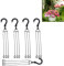 Lot de 5 paniers suspendus en plastique avec crochets pour fleurs de jardin, pots de fleurs, jardinières et lanternes (5 pièces, noir)