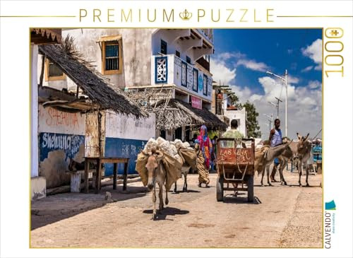 Puzzle · Geschäftiges Treiben auf der Hafen-Promenade | Die Insel Lamu zeigt uns eine spannende andere Welt · 1000 Teile · Lege-Größe 64 × 48 cm · CALVENDO Puzzle