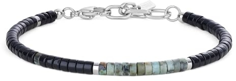 COAI Kristall Armband für Herren mit 4x2 mm Edelstein Perlen