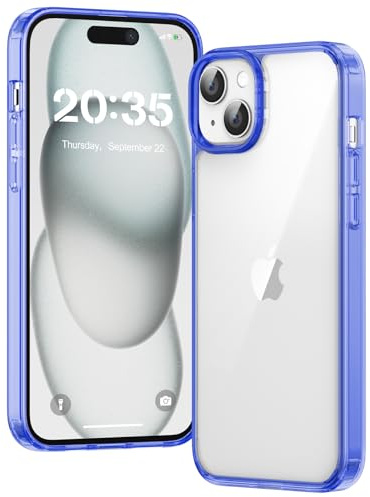 Voyahülle Clear Case for iPhone 15, Ultra Thin, Shockproof TPU Cover, Anti-Yellowing, Crystal Clear, Phone Case for Apple iPhone 15 - Light Blue