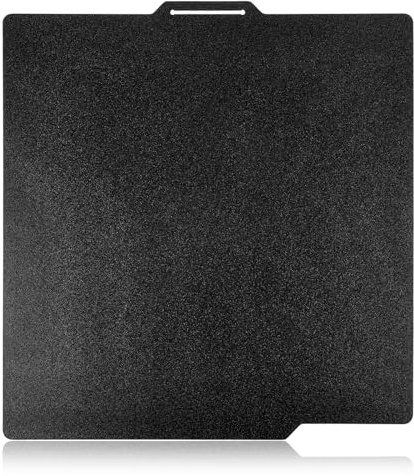 Plaque d'impression PEI texturée double face - 257 x 257 mm - Pour Bambulab P2S/P1S/P1P/X1C/X1/X1E/A1 - Plaque d'impression PEI flexible - Noire - Pour imprimante 3D en bambou