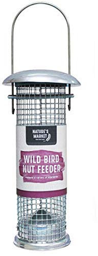 Natures Market 1 x BF018 Deluxe Nuss-Erdnuss-Futterspender – Stahl