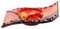 CRISTALICA Kerzenteller Welle Kerzenhalter Schale Fusing Glas rot orange 13x19cm Handmade