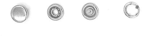 Trimming Shop Nickelfrei Messing Silber Jersey Druckknöpfe Nähfrei Schnapp Befesstiger für Leder Handwerk, Baby Kleidung und Lätzchen - 100 Sätze, 10MM
