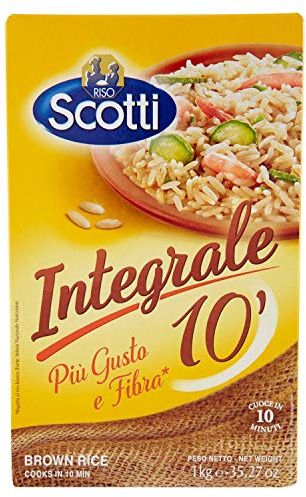 Riso Scotti - Riso Integrale 10' - Riso per Risotti , Insalate e Contorni - 1 kg