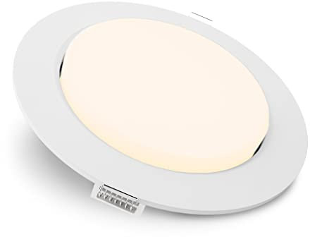 SSC-LUXon RX-3 LED Einbauleuchte flach & dimmbar - inklusive GX53 LED 4,5W warmweiß 230V dim - Einbau Deckenspot in weiß rund