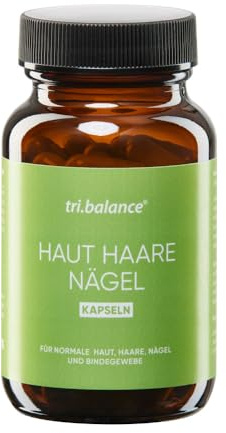 tri.balance Haut Haare Nägel Kapseln (1 x 60 Stück) I Die Nährstoff-Formel mit Biotin und Zink für schöne Haut und kräftiges Haar