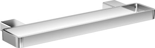 EMCO Loft Relingsystem Chrom Aluminium hochwertig, 400 mm, Wandmontage für Bad und Küche, langlebig und stilvoll, zum Schrauben, Badablage, Reling