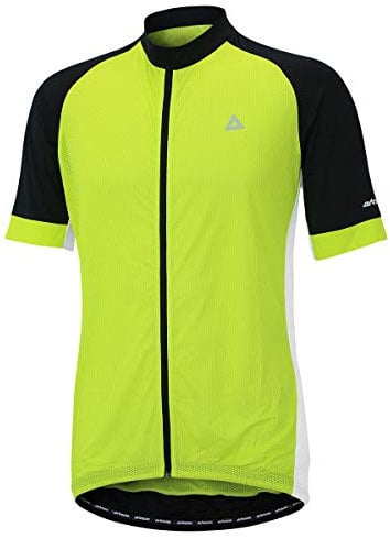 Airtracks Fahrradtrikot Kurzarm Pro Team Line Radtrikot Jersey Bike Radler Shirt Atmungsaktiv Schnelltrocknend Reflektierend Größen XS S M XL XXL XXXL XXXXL - neon-schwarz - XL