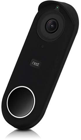 kwmobile Hülle kompatibel mit Nest Hello Video Doorbell - Silikon Cover Case Schutzhülle für Video Türklingel Schwarz