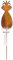 B2S BACK2SEASON Metall Stab Frosch mit Regenmesser Edelrost Niederschlagsmesser Wetterstation
