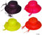 Lot de 6 - Chapeau de Paille pour Femme Orange