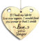 Love Wooden Heart Plaque Gift for Him Gift for Her Hanging Heart Wooden Sign I Love You Quote Gift for Someone Special FBA