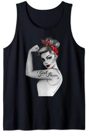 Retro Vintage Girl Power Pin Up féministe RosietheRiveter Débardeur