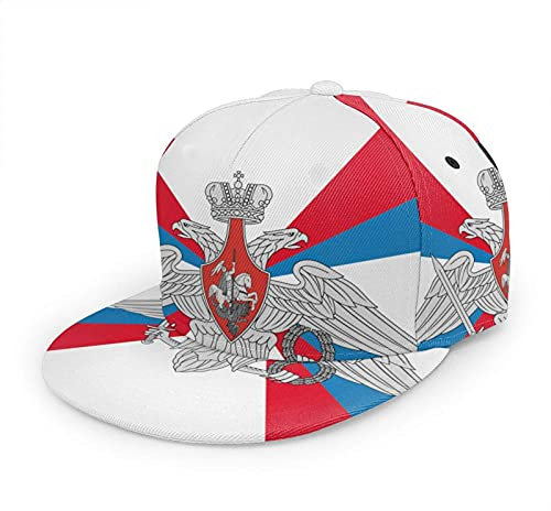 Oaieltj Unisex Baseball Cap Damen Herren Einstellbare Snapback Flat Bill Brim Baseball Cap Cool Hip Hop Hat, Flag the Ministry Defence Russian Federation, One size