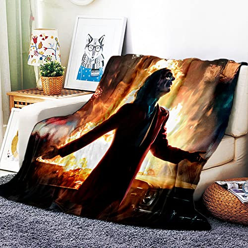 VOZMIO Joker Hochwertige Warme Weiche Flanell Plüsch Auf Der Schlafsofa Decke Geeignet Für Klimaanlage Decke Nap Decke (100x150cm (40x60in),B)