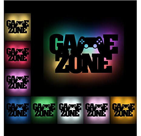 RGB Lampada da parete luce notturna Gamezone con telecomando Regalo Gaming Accessori Regalo Regali Camera Deco
