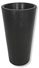 DARO DEKO Kunststoff Übertopf schwarz 40cm hoch konisch Säule Blumen-Töpfe Pflanzkübel Topf Bodenvase
