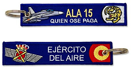 Tacro Porte-clés brodé Armée de l'Air ALA 15 Qui Ose Paie Bleu, bleu, taille unique