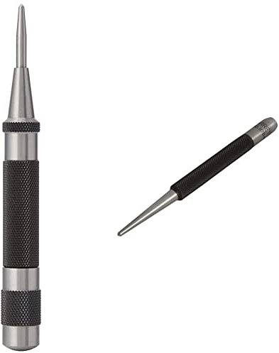 Starrett 18A Automatic Centre Punch with Adjustable Stroke & 117B Centre Punch with Round Shank