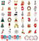 RUNRAYAY 3 Boxes 3D Christmas Nail Art Charms, 36Pcs Nail Studs Diamonds Rhinestones for Nail Art Accessories, Retro Nail Jewelry Decoration for DIY Crafts Nail Decor