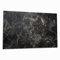 Wallario Herdabdeckplatte/Spritzschutz aus Glas, 1-teilig, 80x52cm, für Ceran- und Induktionsherde, Schwarze Marmor-Optik