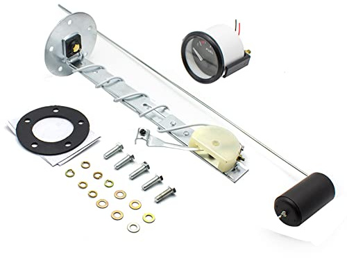 Iegefirm Jauge de Niveau de Carburant Automatique 0-90Ohms 12V/24V Niveau de RéServoir D' 52Mm Universal Car Marine