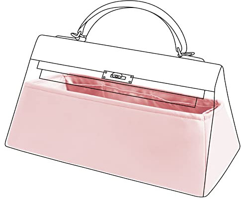 DGAZ Handtasche Tasche Organizer, Seide Innentasche für Shoulder Kelly, Seidige Berührung Taschenorganizer Shaper Einsatz (Rosa, Shoulder Kelly)