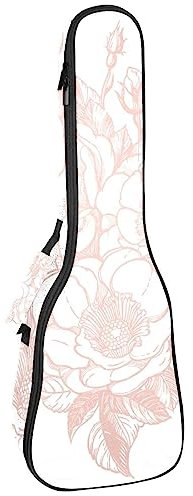 Ukulele Koffer Braune Blume Ukulele Tasche 23 Zoll 10Mm Gepolsterte Für Sopran Tenor Konzert Ukulelen