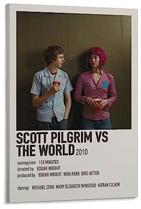 BAOCE Scott Pilgrim Vs The World Filmposter (13), Leinwand, Wandkunst, Poster, dekorativ, modern, Heimdruck, Bild, Kunstwerke, Poster, 30 x 45 cm