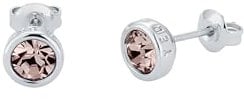 Ted Baker Sinaa Crystal Stud Earrings For Women (Silver/Pink Crystal)