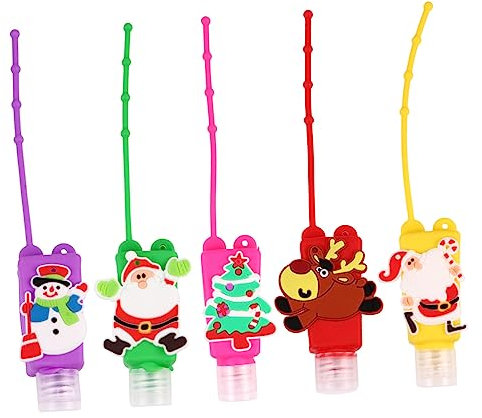 minkissy 20 Stk Weihnachts-silikon-flaschenabdeckung Handseife Reiseflaschen Etuis Für 30 Ml Halterung Kieselgel Tragbar Reisen