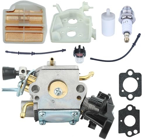 Kit carburatore per Husqvarna 445 450 445E 450E motosega ADEFOL Carburatore con filtro dell'aria e candela di accensione Ricambi per motosega Accessori