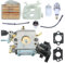 Kit carburatore per Husqvarna 445 450 445E 450E motosega ADEFOL Carburatore con filtro dell'aria e candela di accensione Ricambi per motosega Accessori