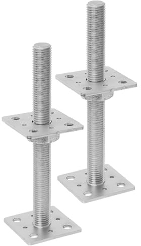 Systafex 2x Pfostenträger 80x250mm Stützenfuß Bodenfuß Betonfuss Höhenverstellbar