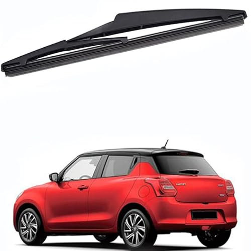 Heckscheibenwischerblatt, für Suzuki Swift V (AZ) 2017-2023 Rear Scheibenwischer Heckscheibe Wasserabweisendes Gummi, Schwarz
