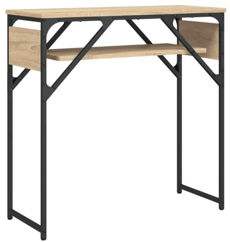 vidaXL Konsolentisch mit Ablage Sonoma-Eiche 75x30x75cm Holzwerkstoff