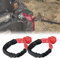 CiCixixi 2 Pièces Manilles Souples Portables pour Remorquage Tout-Terrain avec Manchon de Protection,Manille Synthétique Souple,Résistance à la Rupture de 17 t pour Tout-Terrain,Rouge