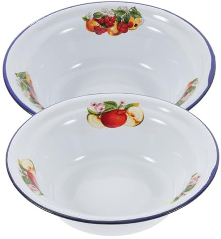 TOPBATHY Cuenco para Tartas con Borde Ancho 2 Piezas Cuenco para Sopa para Platos Fruta Ayudante de Cocina