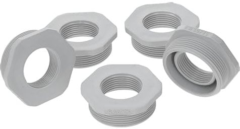 Kalitec G6403200 - Lote de 5 reductores M40/M32, plástico, color gris claro