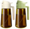 YARRAMATE 2 piezas Dispensador de Aceite de Oliva Juego con Scuro Protezione Dalla Luce, 470ml 2 en 1 Spray de Cocina, Ámbar Pulverizador de Aceite de Calidad Alimentaria (Blanco y Verde)