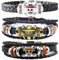 WKxinxuan One Piece Bracelet 3 Pcs Halskette Piratenarmband Anime Cosplay Schmuck Luffy Geschenk für Anime Fans Anime Ketten Halskette Armband Set für Unisex Armband mit
