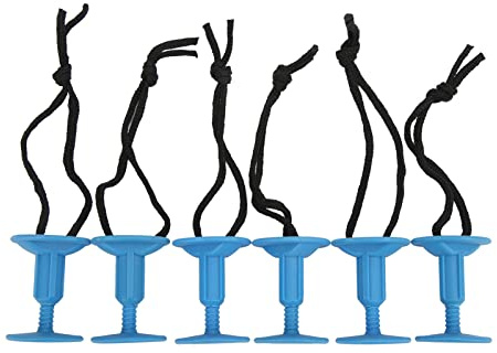 HERCHR Paddleboard -Lash -Stecker, 6pcs Nylon Plastik -Surfbrett -Lash -Seilstopfen mit abnehmbaren Slots für weiche Schaumstoff -Surfbretter (Blau)