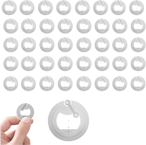 50 Stück NFC Tag Sticker Ntag215, NFC Aufkleber Wiederbeschreibbar NFC Chip, NFC Sticker Karten Programmierbar 504 Byte Speicher für Apple iPhone iOS Android Apps für Alle NFC-Fähigen Handys Geräte